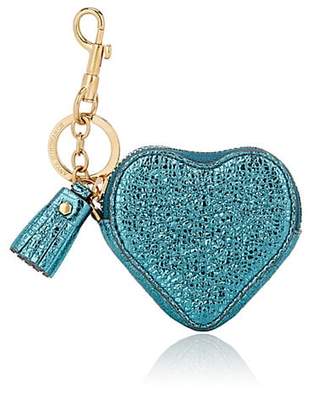 Anya Hindmarch WOMEN'S HEART CRINKLED LEATHER COIN PURSE - DARK TEAL