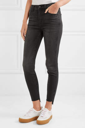 Madewell Frayed High-rise Skinny Jeans - Gray