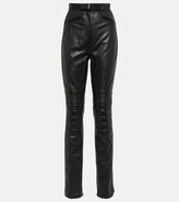 High-rise leather pants 