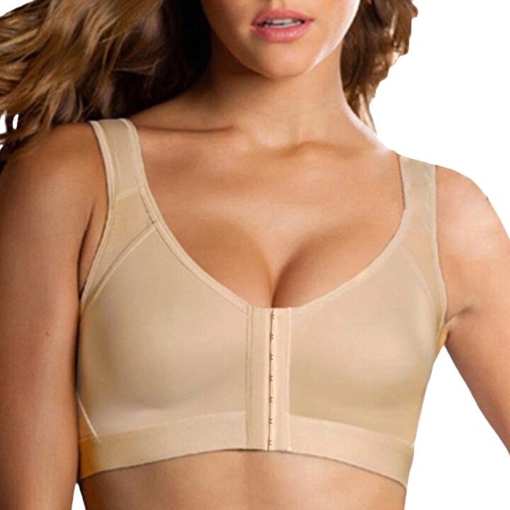 HOOUDO Front Fastening Bras for Women Plus Size Comfortable
