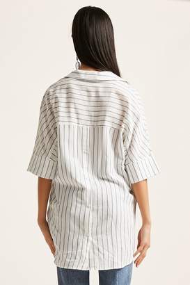 Forever 21 Striped Button-Back Tunic