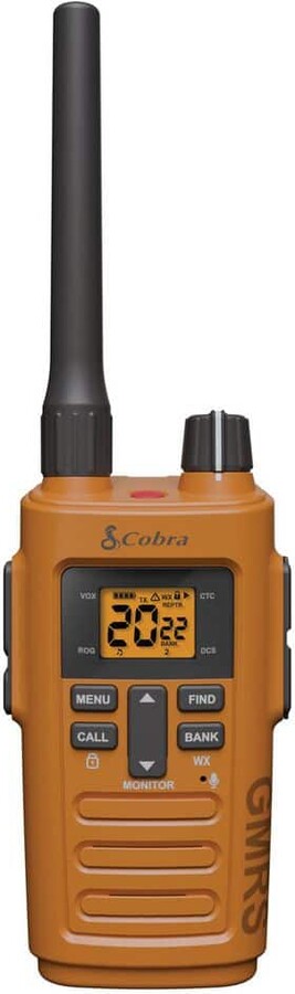 Cobra TrailBlazer 250 36-Mile Range Rechargeable Weatherproof GMRS 2-Way Radio with Charger (2-Pack)