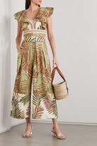Thumbnail for your product : PatBO Palmeira Belted Printed Woven Jumpsuit