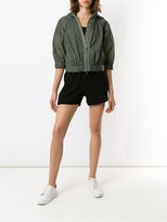 Thumbnail for your product : Emporio Armani Hooded Crop-Sleeve Jacket