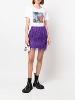 Thumbnail for your product : Just Cavalli Fringe-Embellished Mini Skirt