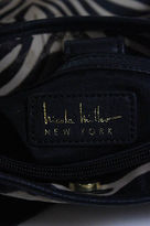 Thumbnail for your product : Nicole Miller Beige Zebra Print Exposed Zip Detail Shoulder Handbag Size Small