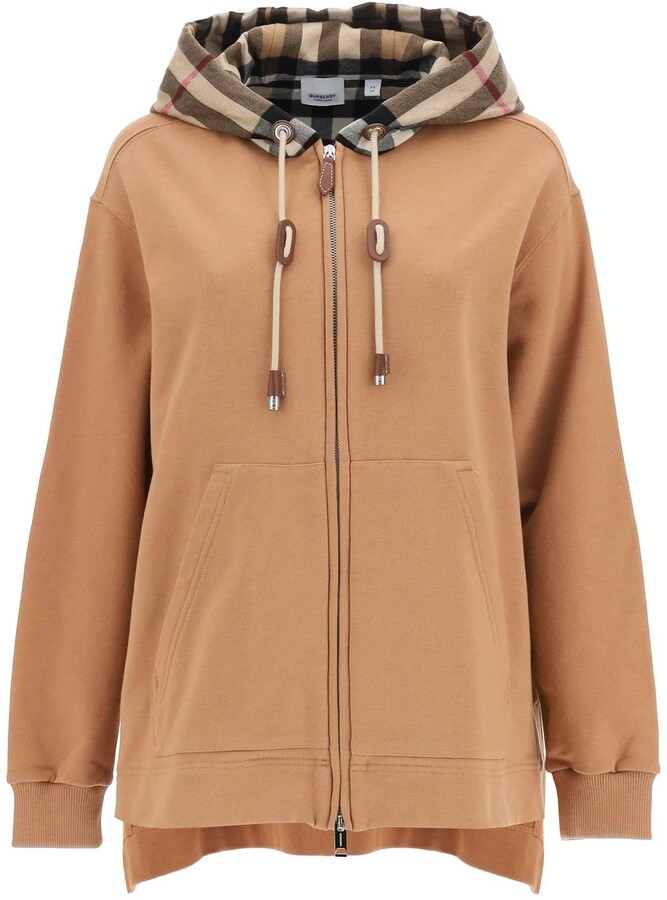 Burberry Sweatshirt With Tartan Hood ShopStyle