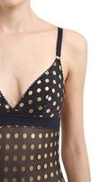 Thumbnail for your product : Stella McCartney Florence Gold Dot Stretch Tulle Bodysuit