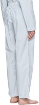 Thumbnail for your product : Tekla Blue & White Stripe Pyjama Lounge Pants