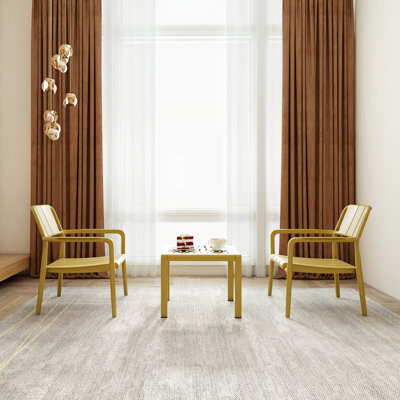 Latitude Run Yellow 2 Pp Single Chairs And Coffee Table For Indoor Outdoor Use, Commercial-Grade Strength, /-, Low-Profile Relaxation, All-Weather Ready, Holds 300