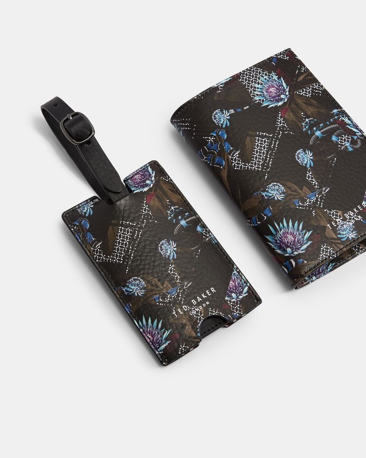 ted baker luggage tag and passport set