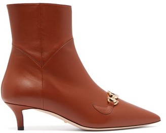 Gucci Zumi Leather Ankle Boots - Womens - Tan Gucci Zumi Leather Ankle Boots - Womens - Tan