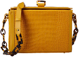 Nico Giani Cerea Large Croc-Embossed Leather Box Bag