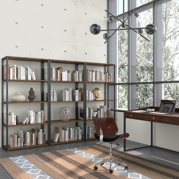 WYNDENHALL Brinkley SOLID ACACIA WOOD Modern Industrial 30 inch Wide