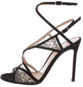 Thumbnail for your product : Gianvito Rossi Lace Crossover Sandals