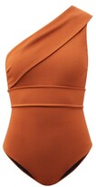 Thumbnail for your product : Haight Maria One-shoulder Crepe-jersey Swimsuit - Brown