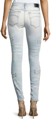 Robin's Jeans Chapa Side-Stitched Skinny Jeans, Light Blue