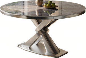 Coxambrey Sintered Stone Stainless Steel gray Dining Table