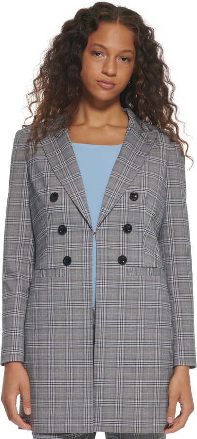 tommy hilfiger blazer womens plaid