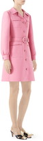 Thumbnail for your product : Gucci Belted Cady Crepe Dress Coat