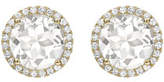 Thumbnail for your product : Kiki McDonough Grace White Topaz & Diamond Halo Stud Earrings in 18K Yellow Gold