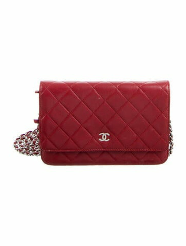 Chanel Classic Quilted Wallet On Chain Red ShopStyle
