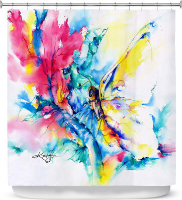 Ebern Designs Cendejas Butterfly Single Shower Curtain