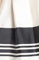 Thumbnail for your product : Eliza J Belted Stripe Stretch Fit & Flare Dress