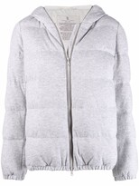 Thumbnail for your product : Brunello Cucinelli Hooded Zip-Up Down Jacket