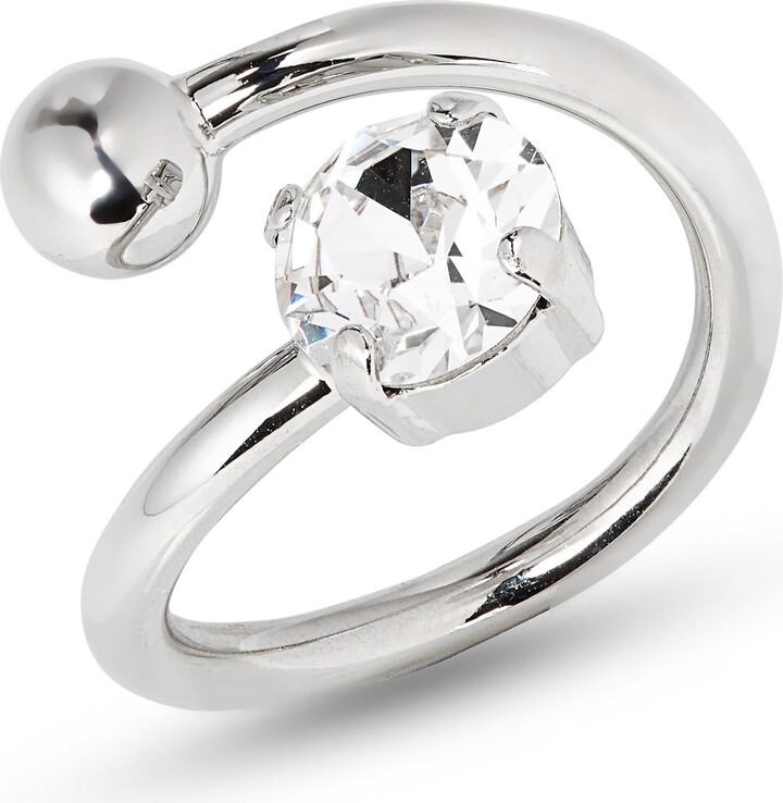 Justine Clenquet Maisie Crystal Open Ring