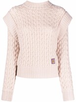 Thumbnail for your product : Zimmermann Cable-Knit Cashmere-Blend Jumper