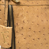 Thumbnail for your product : Furla Beige Ostrich Embossed Leather Zip Hobo
