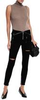 Thumbnail for your product : RtA Fold-over Distressed High-rise Skinny Jeans