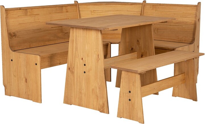 Linon Nooks Corner Nook, Table & Bench