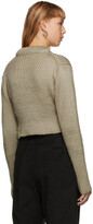 Thumbnail for your product : DRAE Beige Cropped Crewneck Sweater