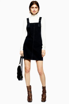 topshop green pinafore dress