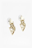 Thumbnail for your product : French Connection Triangle Double Drop Earrings
