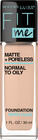 Maybelline Fit Me Matte + Poreless Liquid Foundation Makeup, 122 Creamy Beige, 1 fl oz