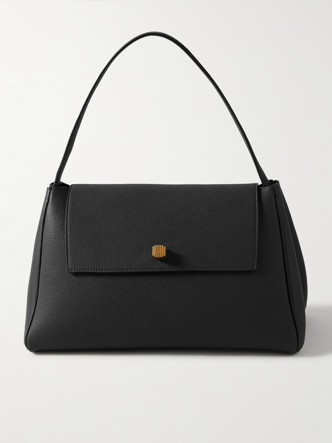 KHAITE Audrey Textured-leather Shoulder Bag - Black