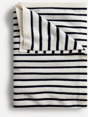 J.Crew Limited-edition baby cashmere blanket in stripe