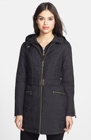 Thumbnail for your product : aB Belted Quilted Jacket with Removable Hooded Vestie