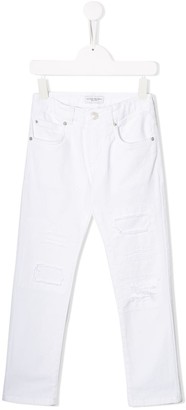 boys white chino trousers