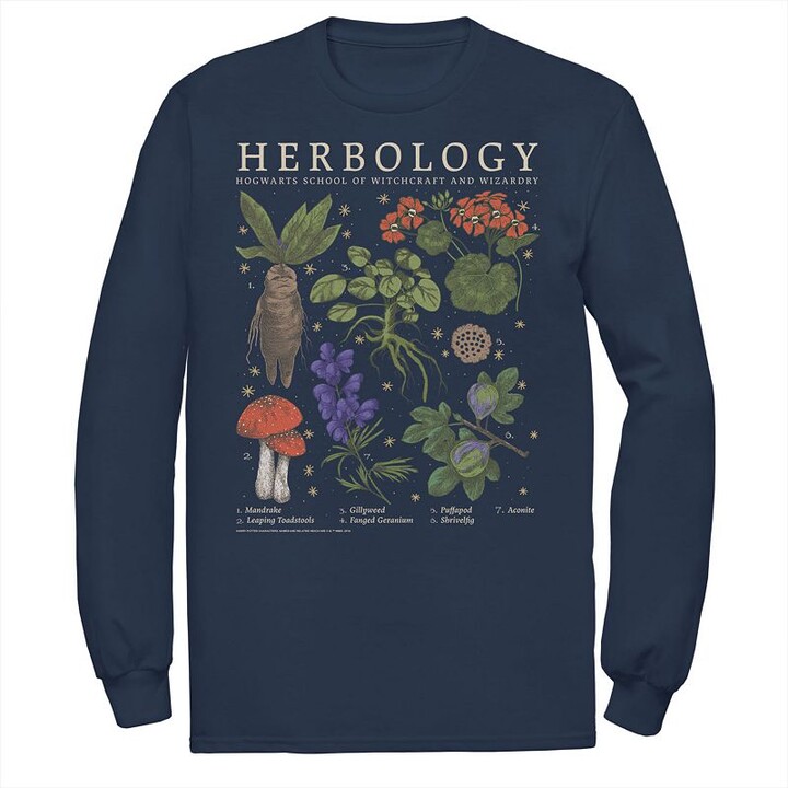 Harry Potter Men's Herbology Herb Refernce Grid Tee