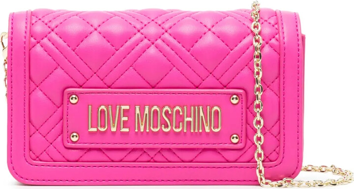 Love Moschino Logo-Plaque Quilted Crossbody Bag