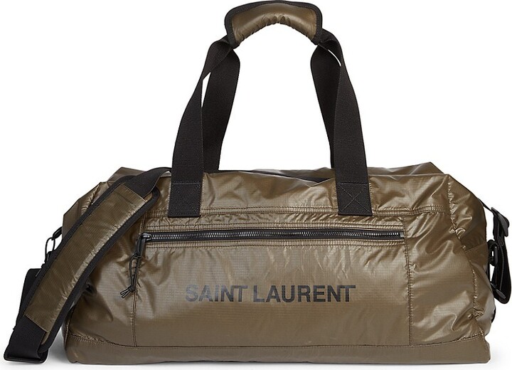 Le Monogramme 48 H Canvas Duffel Bag in Brown - Saint Laurent