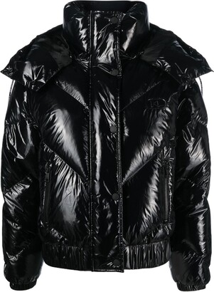 Karl Lagerfeld Paris Women's Aprés Ski Chevron Puffer Jacket