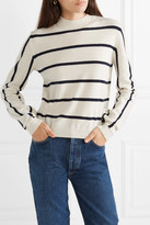 Thumbnail for your product : MiH Jeans Ashton Striped Cashmere Sweater - Cream