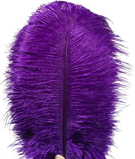 Lampu 10pcs Ostrich Feathers 12-14 inch(30-35cm) Plume Home Wedding Decoration（Purple）