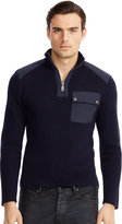 Thumbnail for your product : Black Label Moto Cotton Half-Zip Sweater