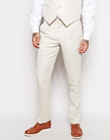 Thumbnail for your product : ASOS Slim Fit Suit Pants In Linen Mix